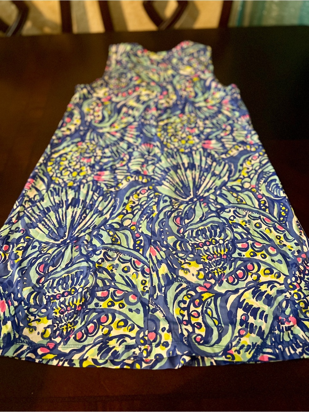 Lilly Pulitzer Amina V-neck Blue Multi Paisley Print Sleeveless Dress Size Small - Picture 5 of 13